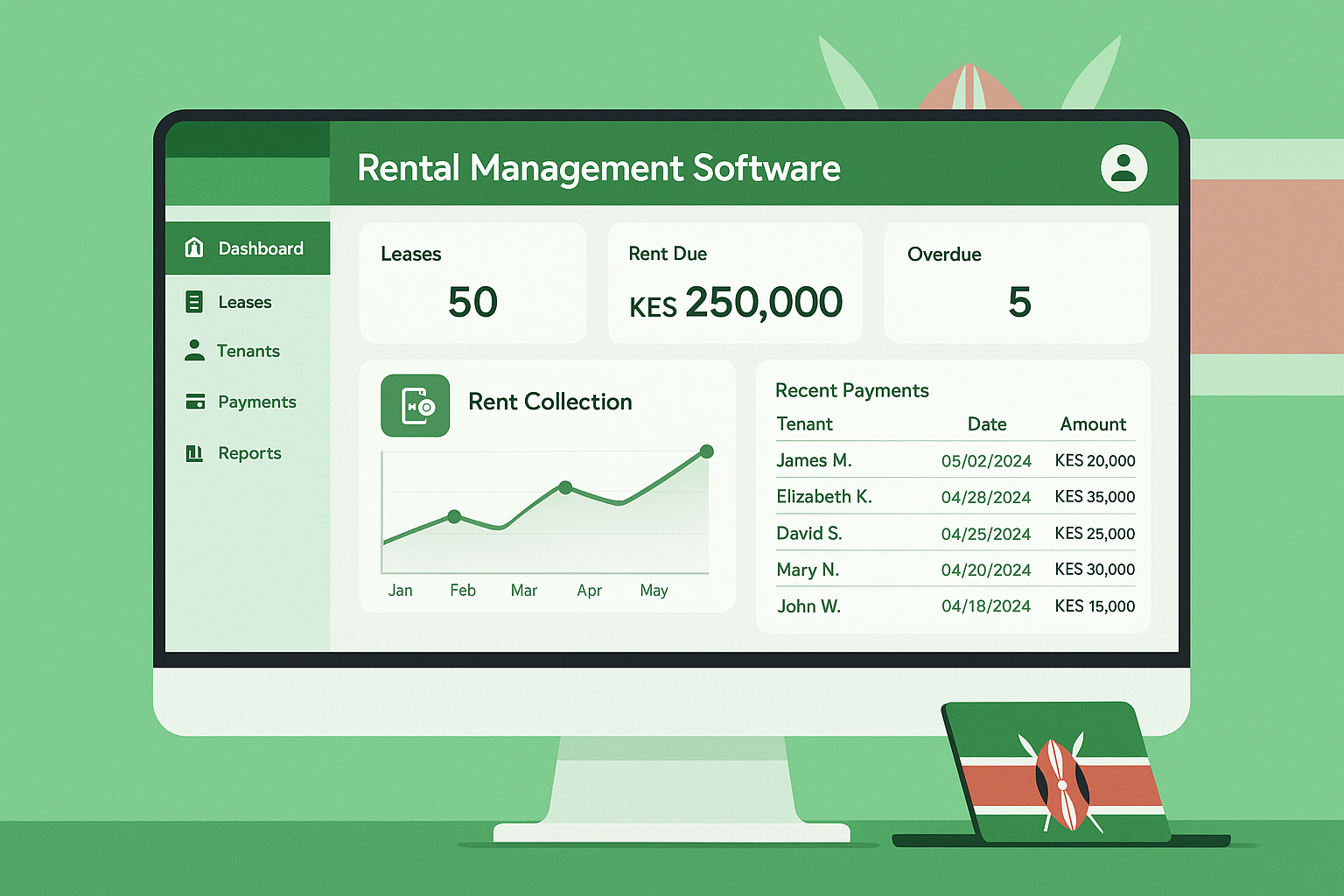 RentalDesk dashboard preview
